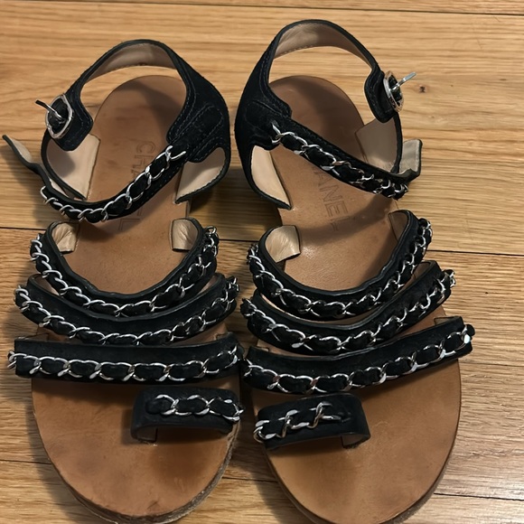 Chanel CC logo interlock gladiator sandals size 6.5 to 7 - Picture 3 of 9